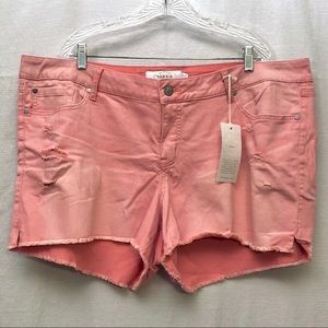 Torrid | Pink Distressed Cutoff Shorts NWT